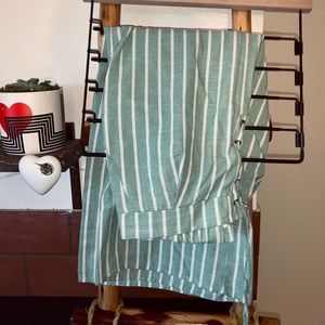 Paper bag pants with tie front